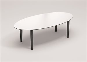 Katrine sofabord Elipse - Hvid laminat - 90 x 128 cm